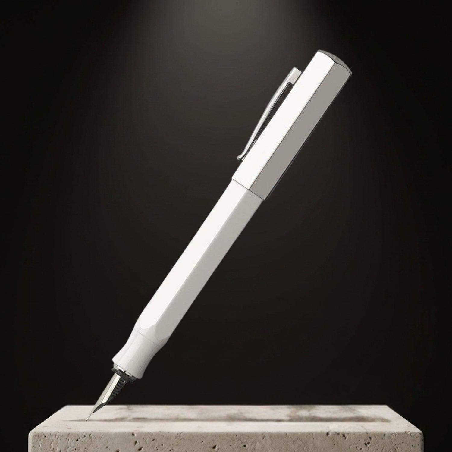 Faber-Castell Ondoro Precious Resin White Fountain Pen