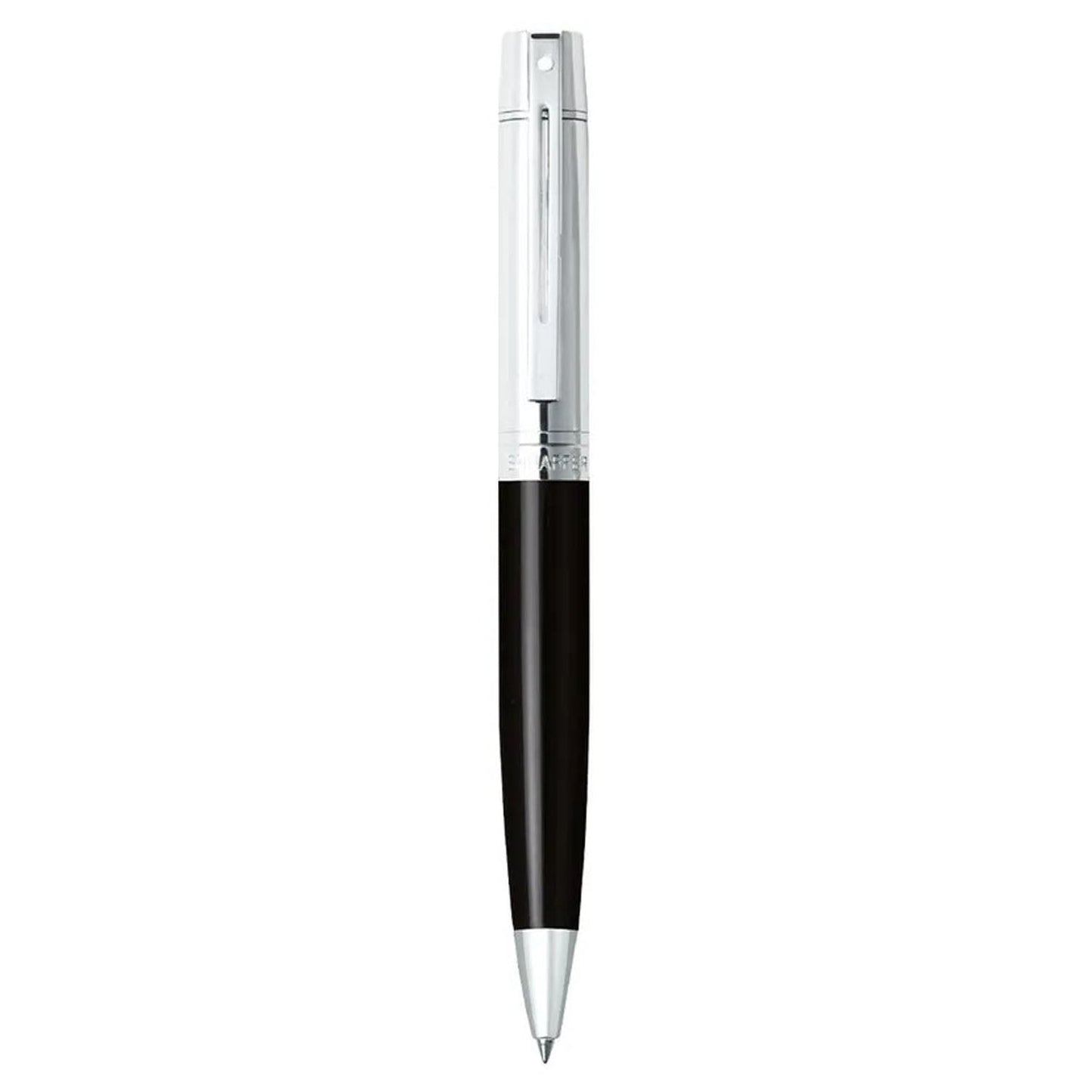 Sheaffer 300 Glossy Black/Chrome CT Ballpoint Pen + Business Card Holder Gift Set G9314