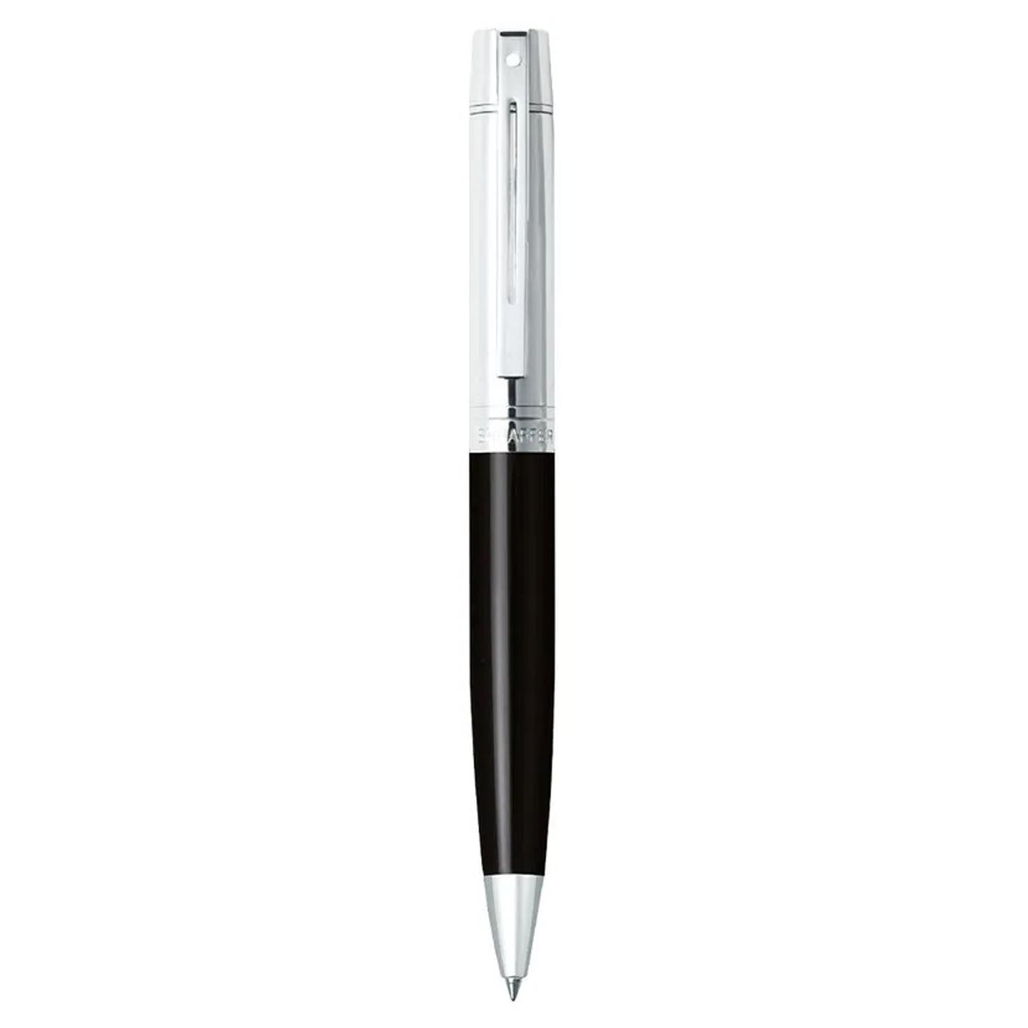 Sheaffer 300 Glossy Black/Chrome CT Ballpoint Pen + Business Card Holder Gift Set G9314