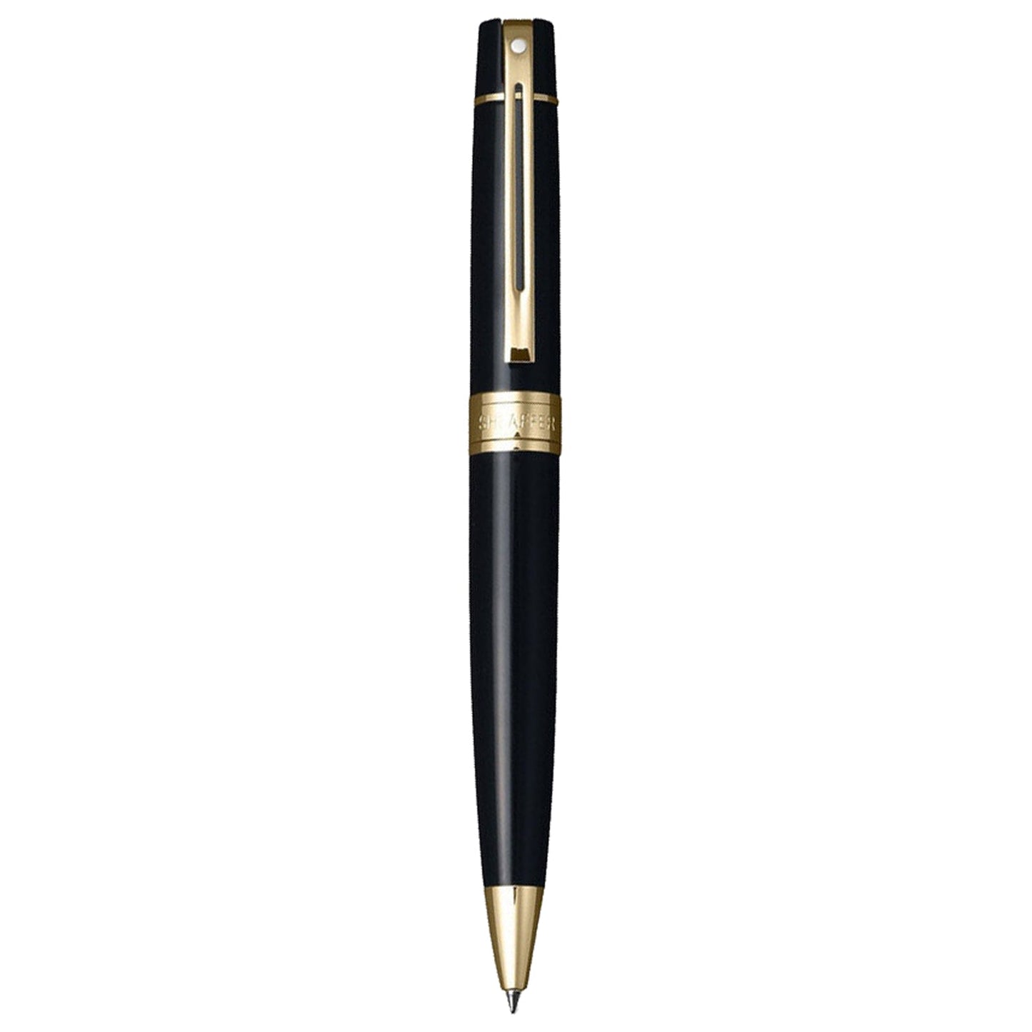 Sheaffer 300 Glossy Black GT Ballpoint Pen + Pen Pouch Gift Set G9325