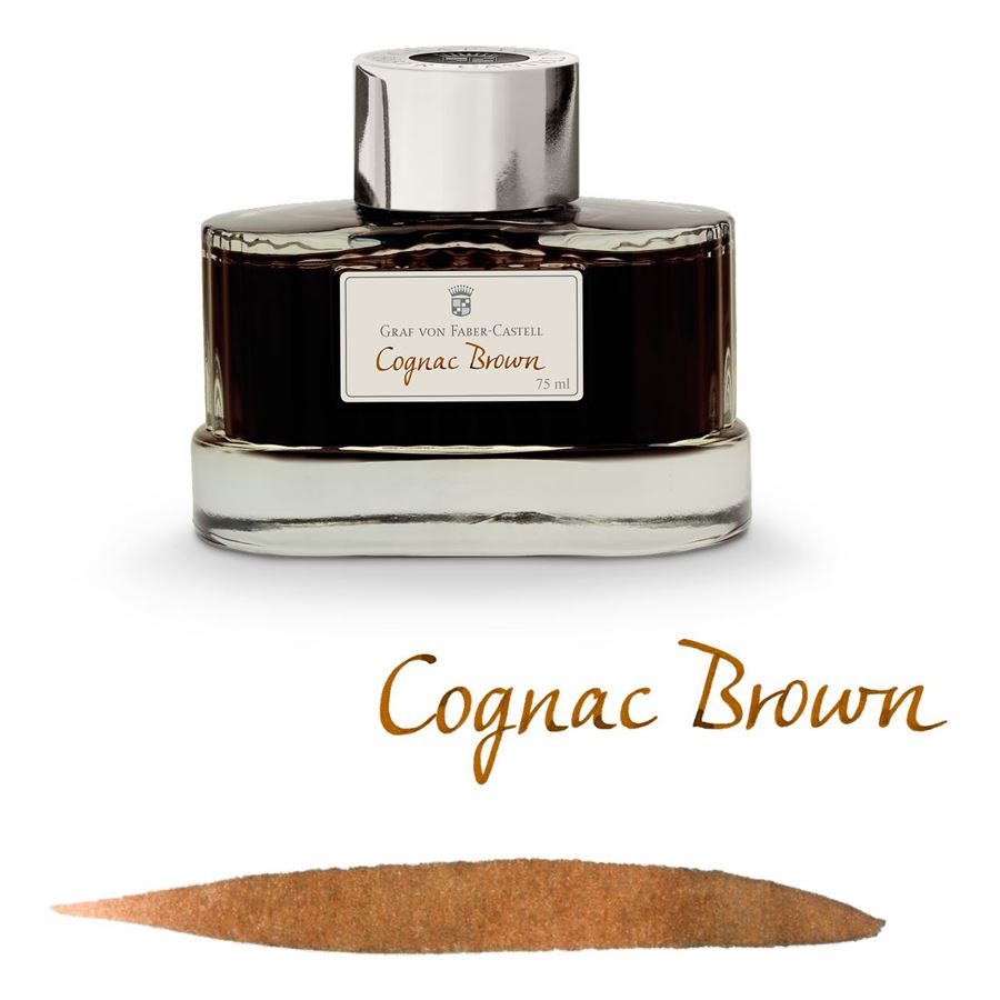 Graf von Faber-Castell Ink Bottle (Cognac Brown - 75 ML) 141016
