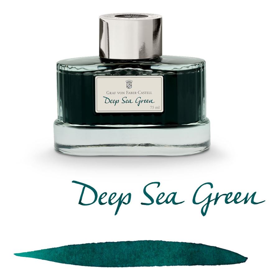 Graf von Faber-Castell Ink Bottle (Deep Sea Green - 75 ML) 141008