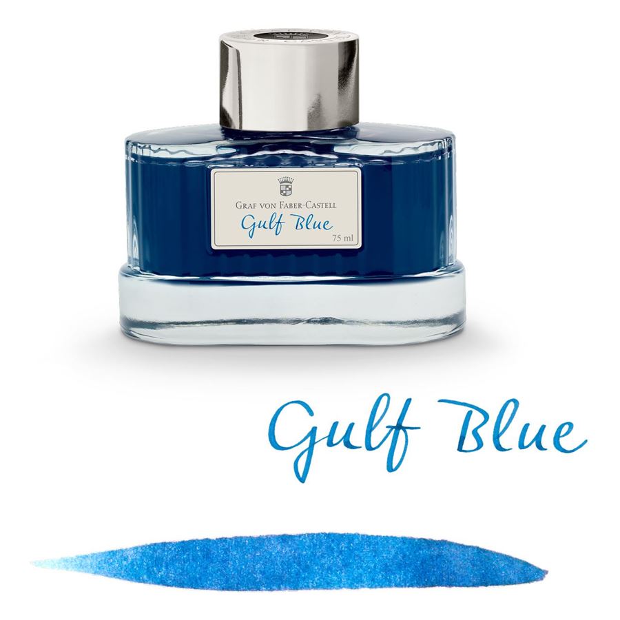 Graf von Faber-Castell Ink Bottle (Gulf Blue - 75 ML) 141018