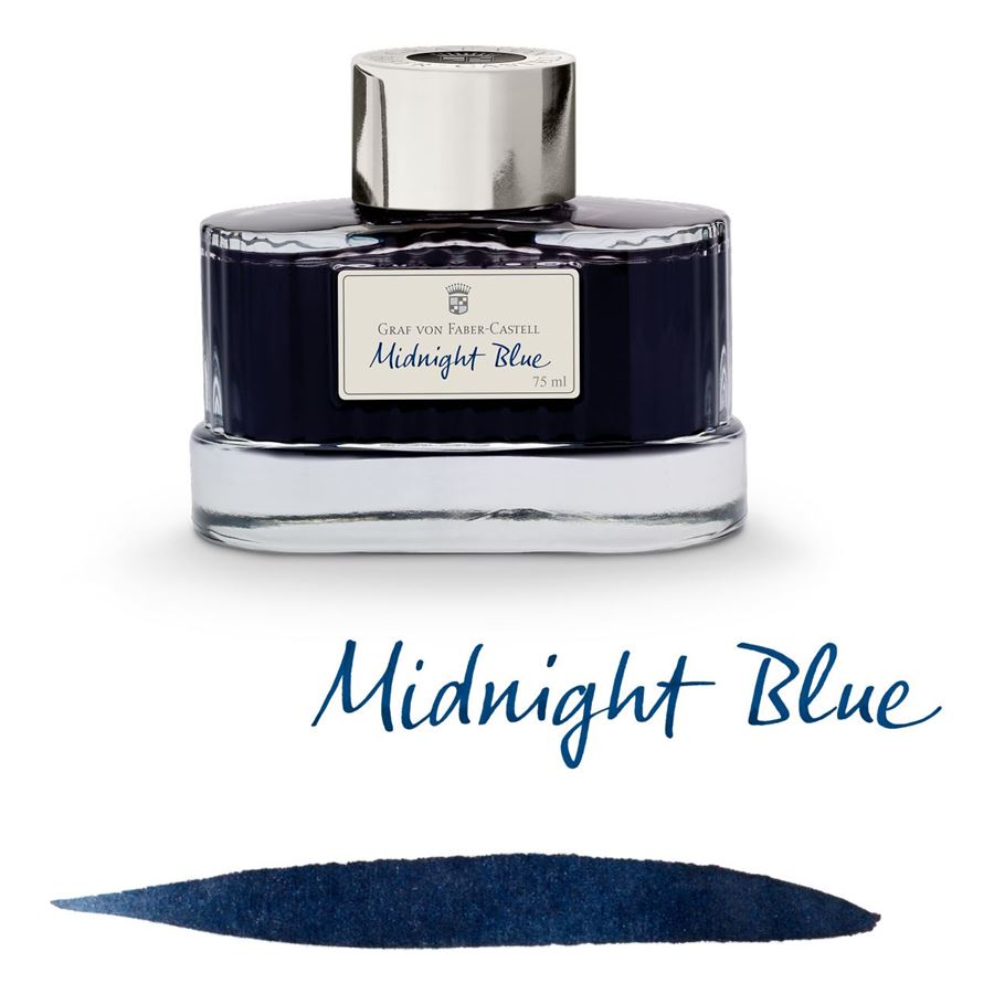 Graf von Faber-Castell Ink Bottle (Midnight Blue - 75 ML) 141007