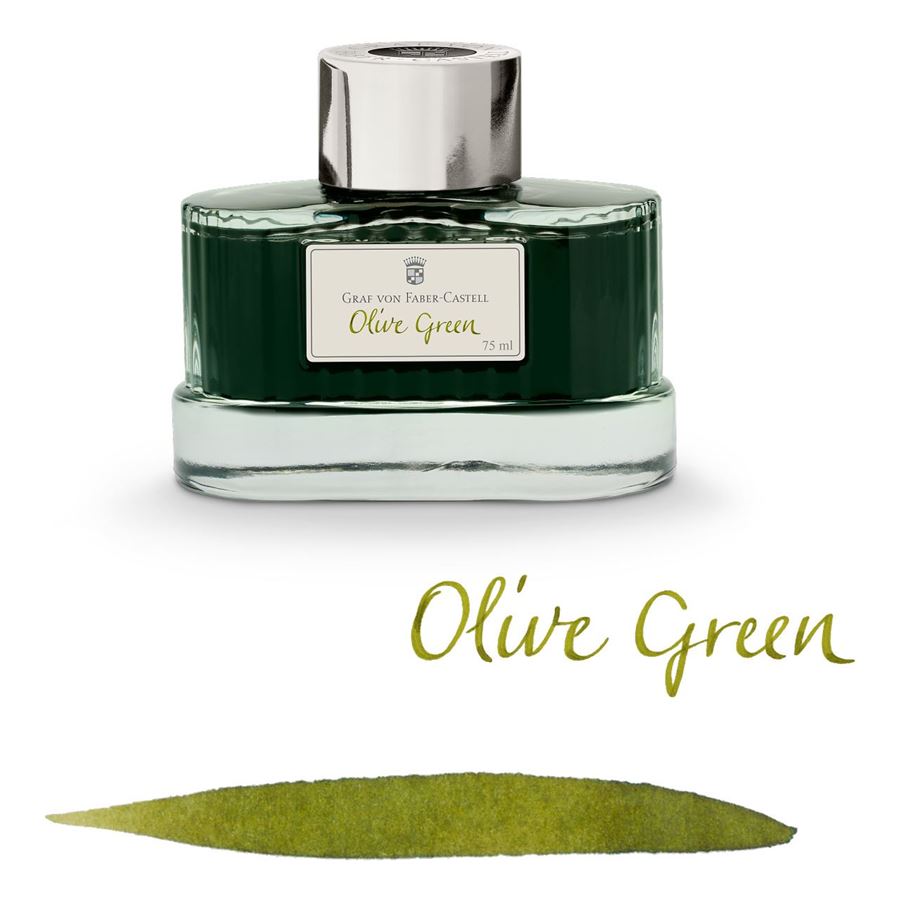 Graf von Faber-Castell Ink Bottle (Olive Green - 75 ML) 141015