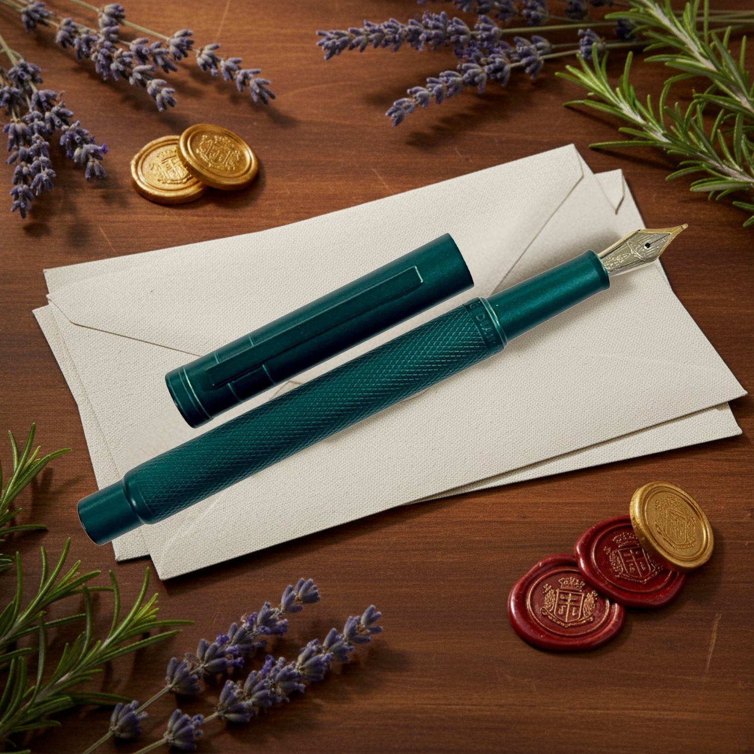 Hongdian 1851 Dark Green PVD Fountain Pen