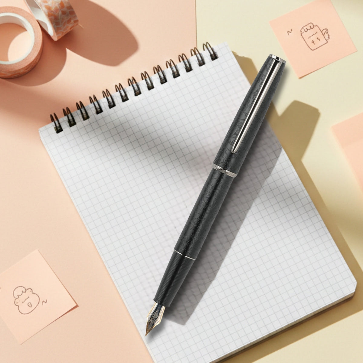 Hongdian A3 Taoyuan Wonderland Black Fountain Pen