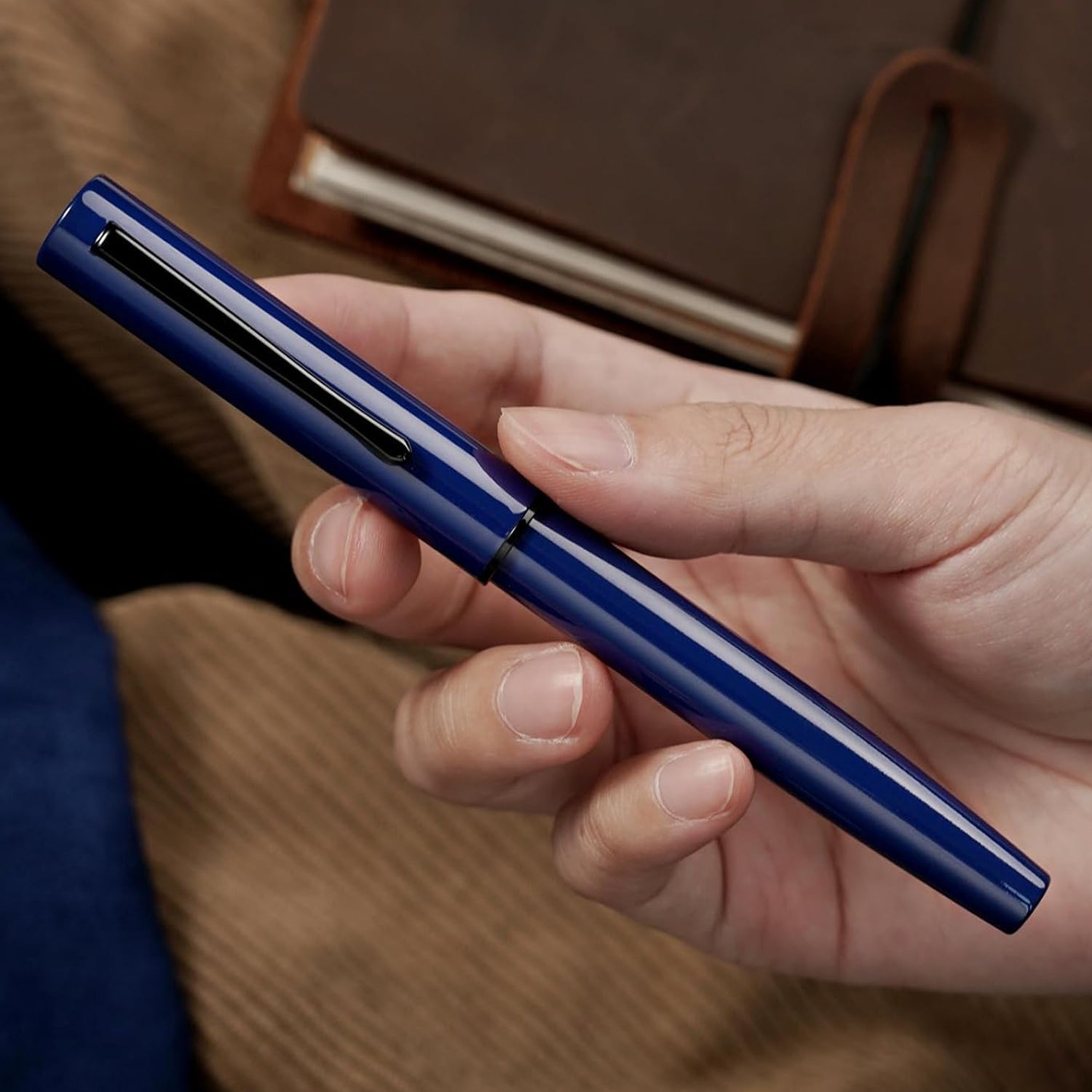 Hongdian C1 Blue PVD Fountain Pen