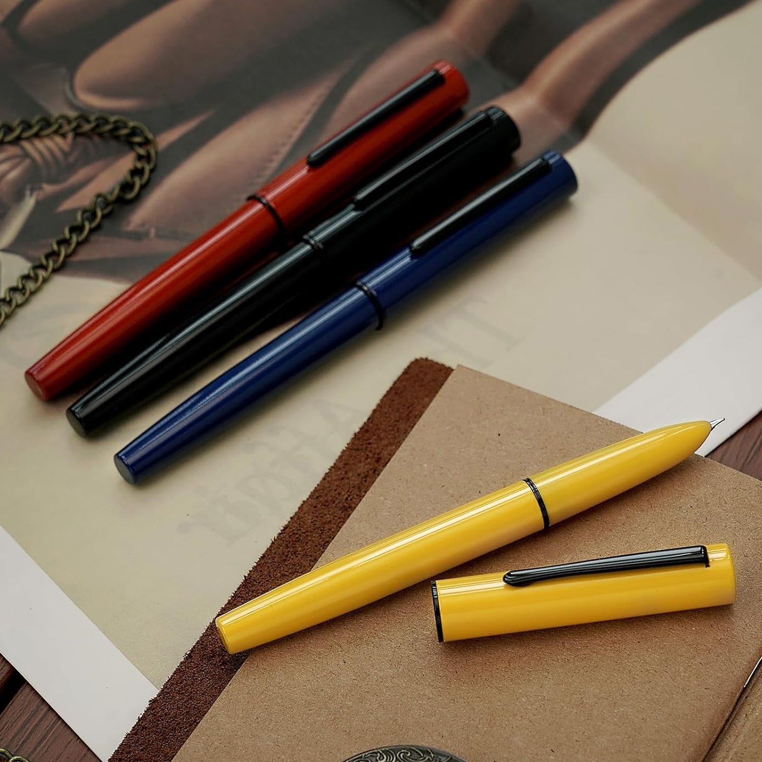 Hongdian C1 Red PVD Fountain Pen