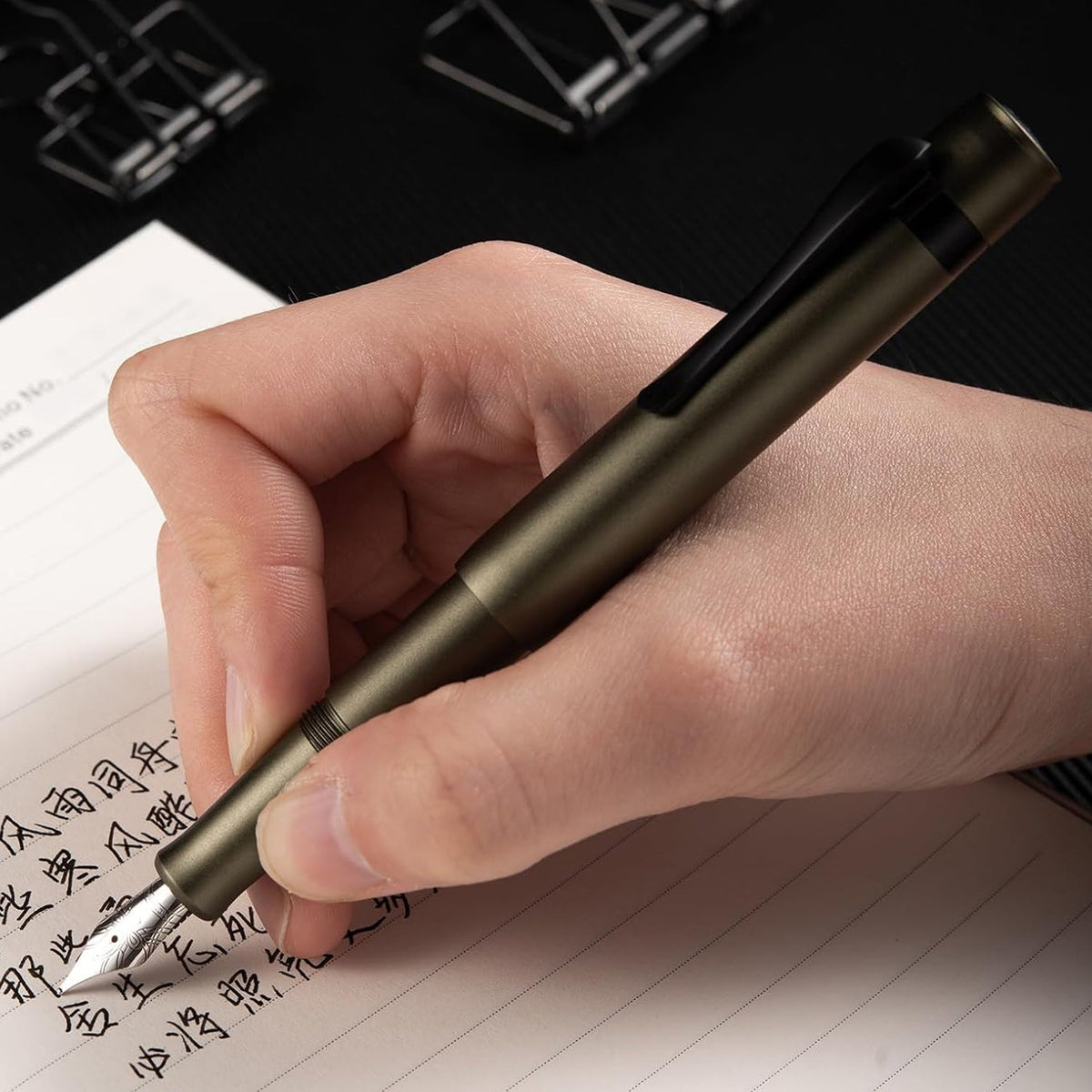 Hongdian M2 Mini Green PVD Fountain Pen