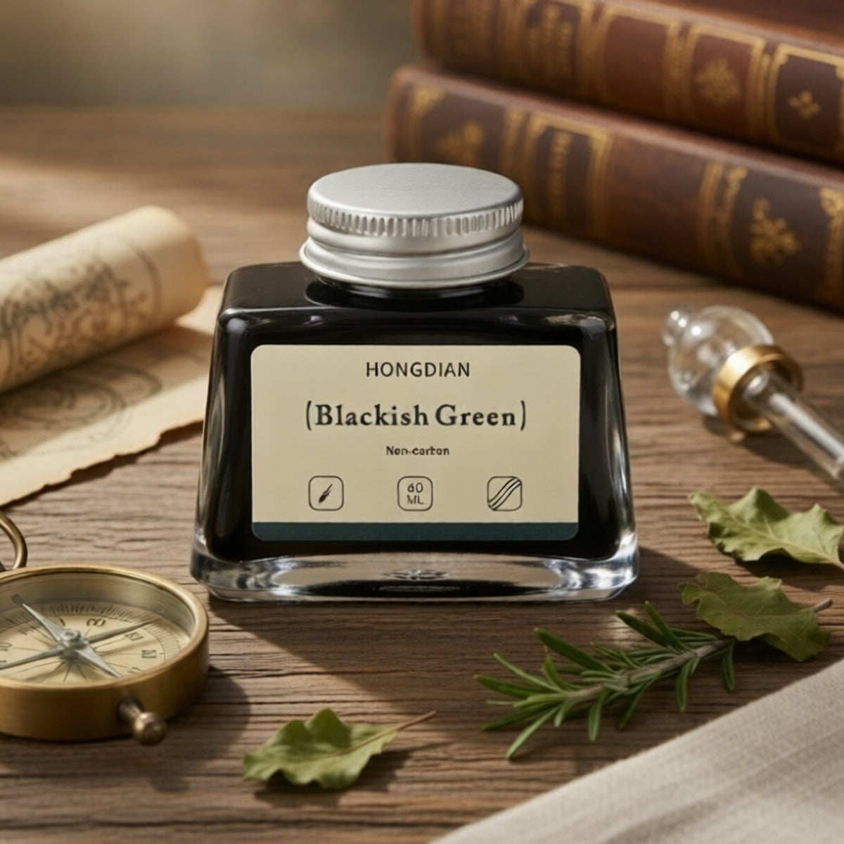 Hongdian Non Carbon Ink Bottle (Blackish Green - 60 ML) 60ML10