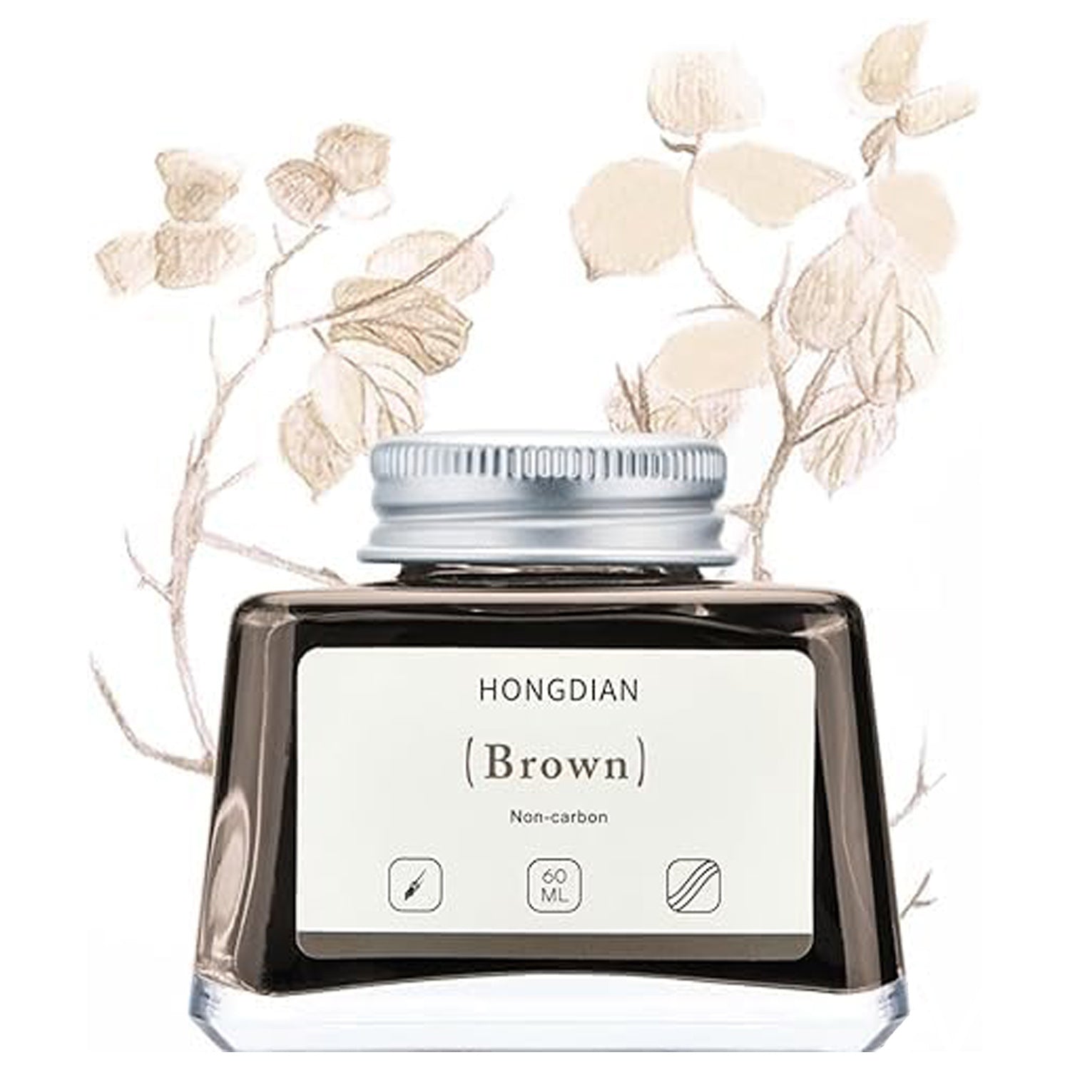 Hongdian Non Carbon Ink Bottle (Brown - 60 ML) 60ML14
