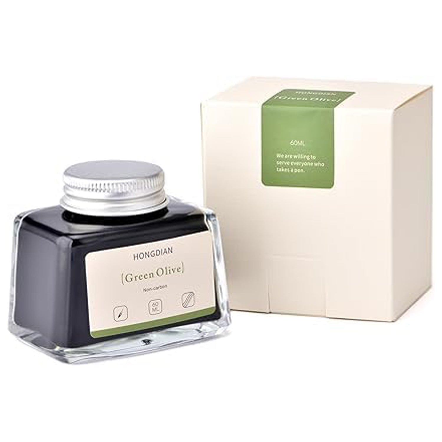 Hongdian Non Carbon Ink Bottle (Green Olive - 60 ML) 60ML22