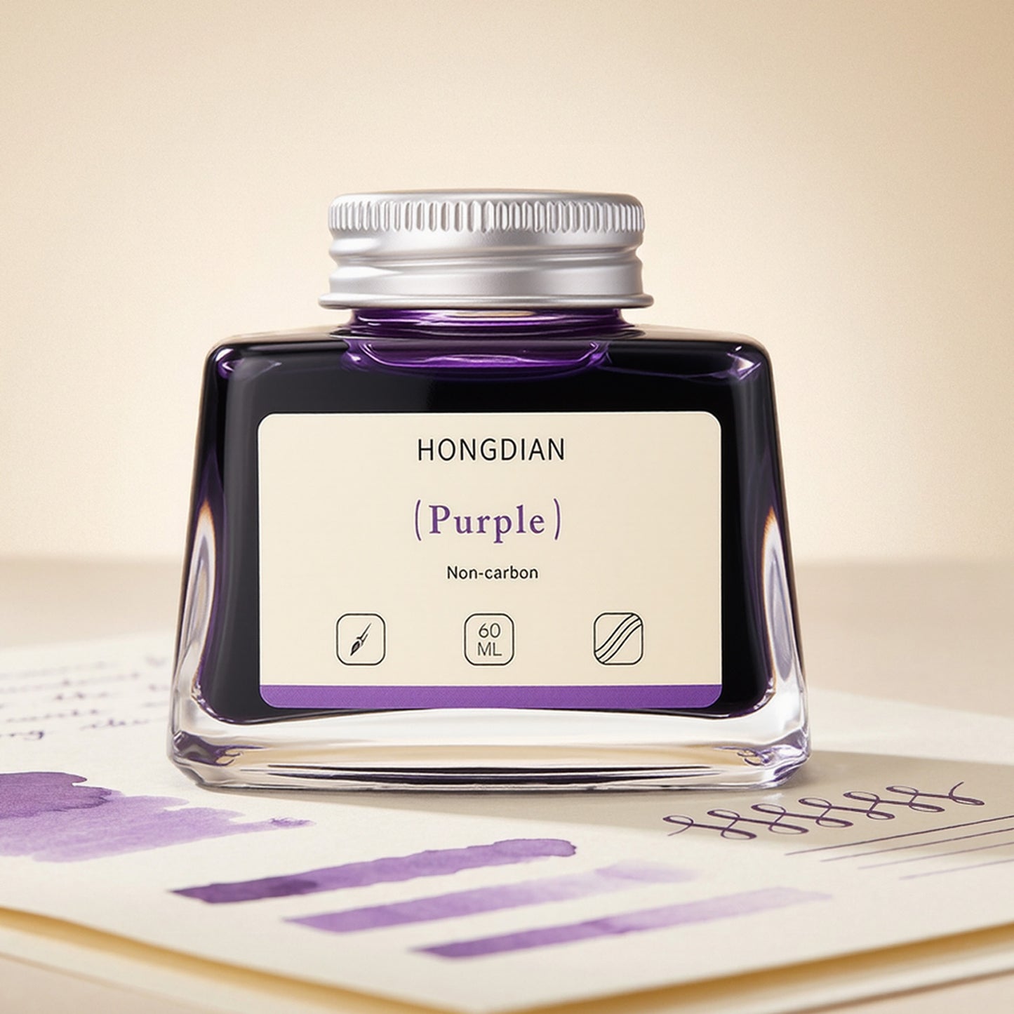 Hongdian Non Carbon Ink Bottle (Purple - 60 ML) 60ML23