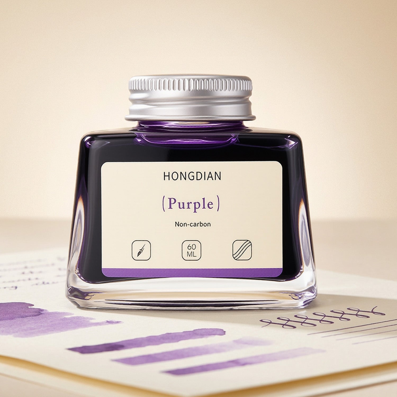 Hongdian Non Carbon Ink Bottle (Purple - 60 ML) 60ML23