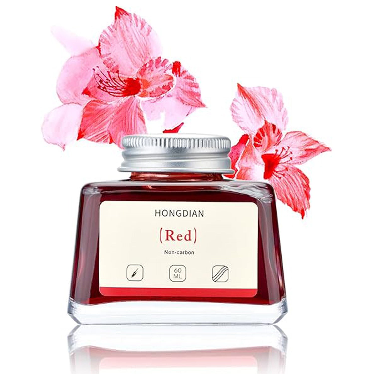 Hongdian Non Carbon Ink Bottle (Red - 60 ML) 60ML27