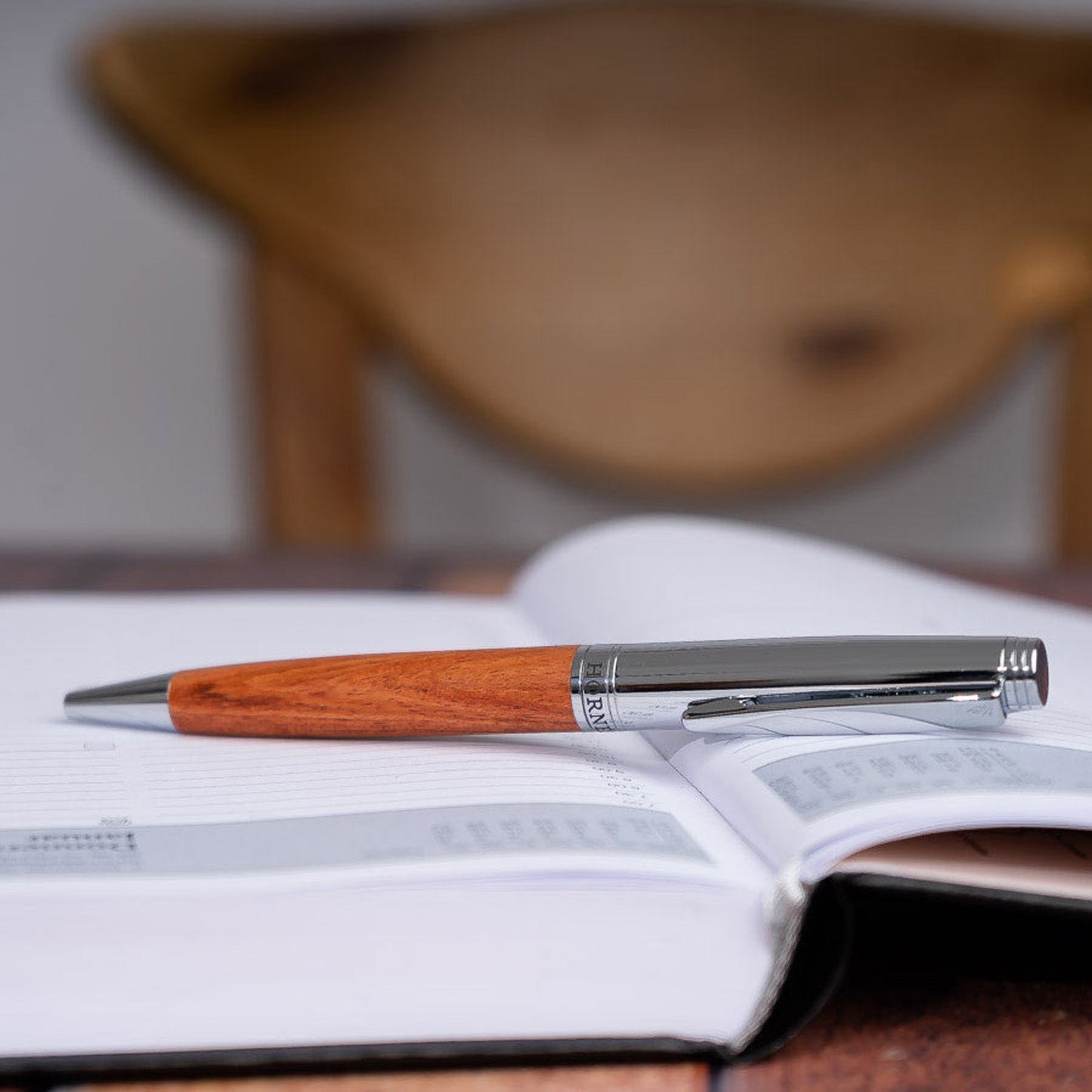 Horner Legno Rosewood Chrome CT Ballpoint Pen 1014