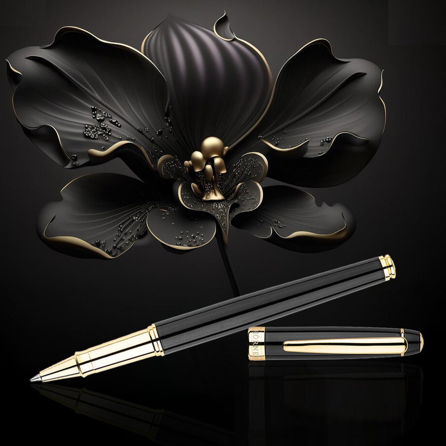 Horner Nobilis Black GT Roller Ball Pen 1034-T
