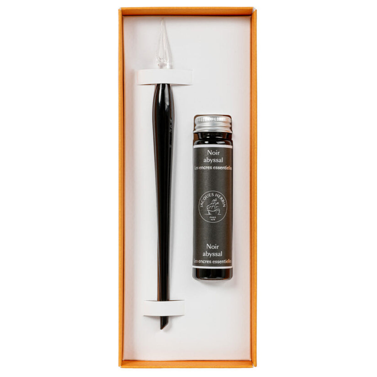 Jacques Herbin La Plume De Verre Glass Pen Set (Black) 20009JT