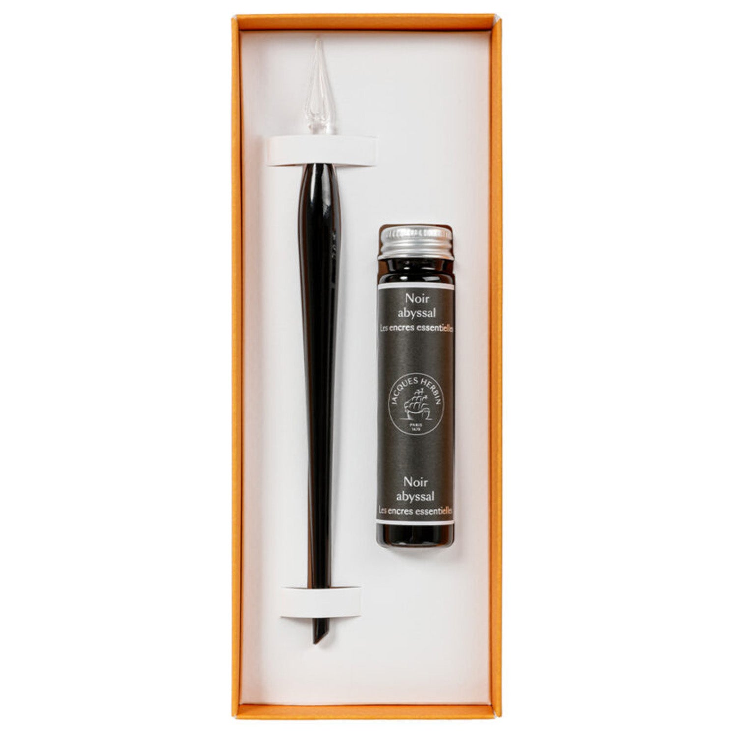 Jacques Herbin La Plume De Verre Glass Pen Set (Black) 20009JT