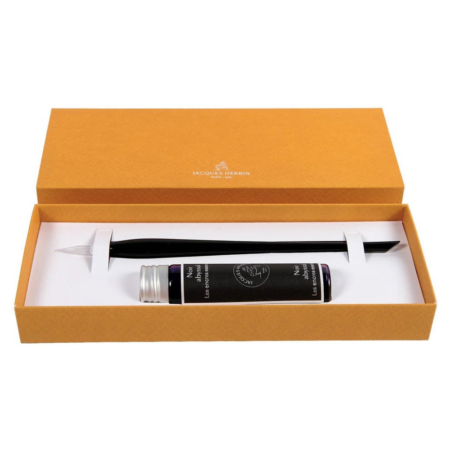 Jacques Herbin La Plume De Verre Glass Pen Set (Black) 20009JT