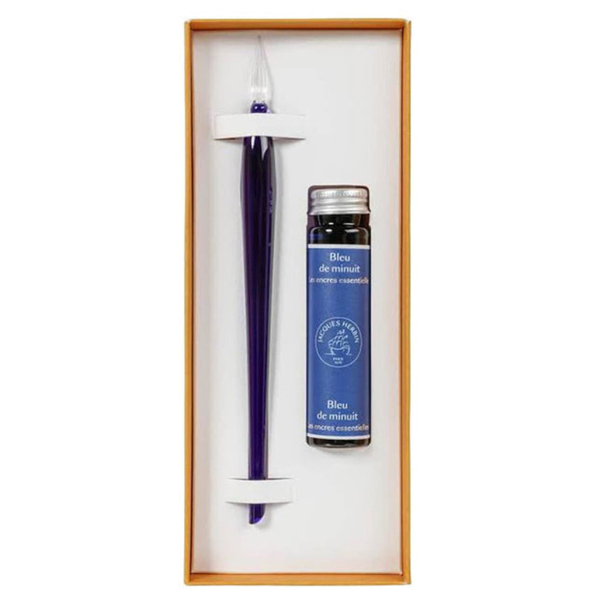 Jacques Herbin La Plume De Verre Glass Pen Set (Blue) 20012JT