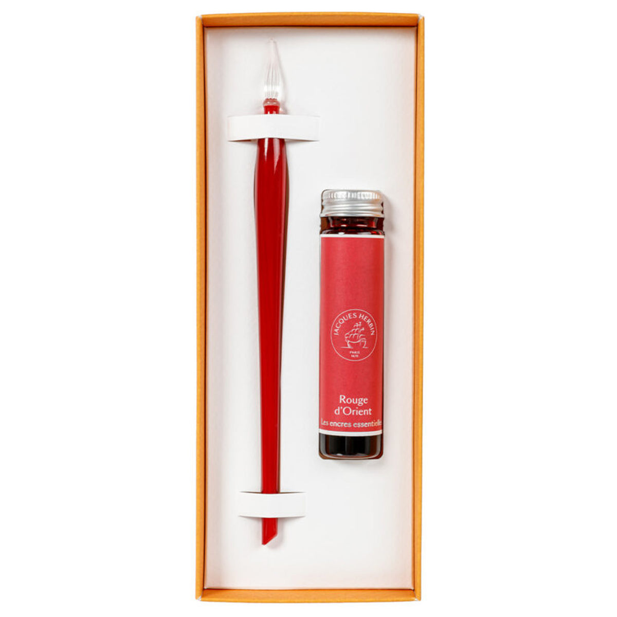 Jacques Herbin La Plume De Verre Glass Pen Set (Red) 20026JT