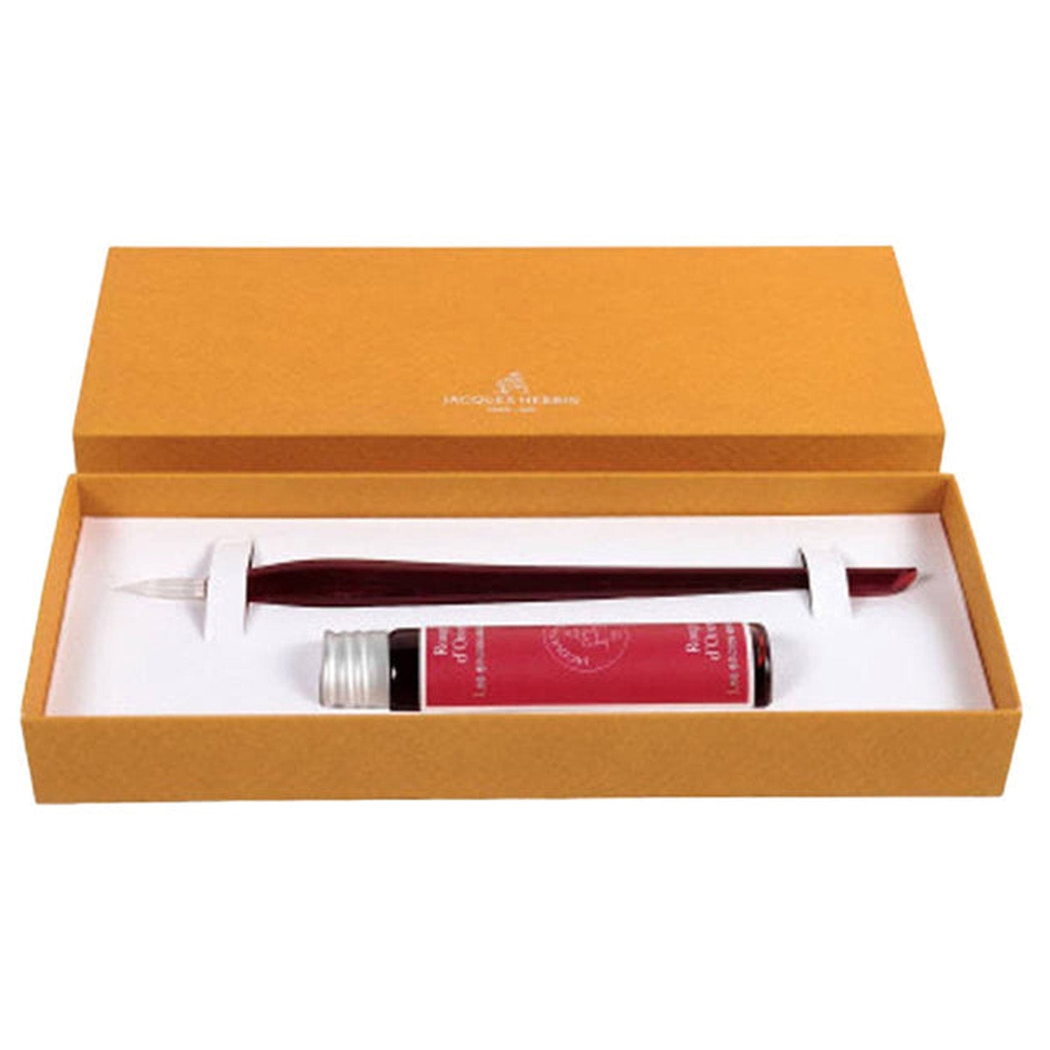 Jacques Herbin La Plume De Verre Glass Pen Set (Red) 20026JT