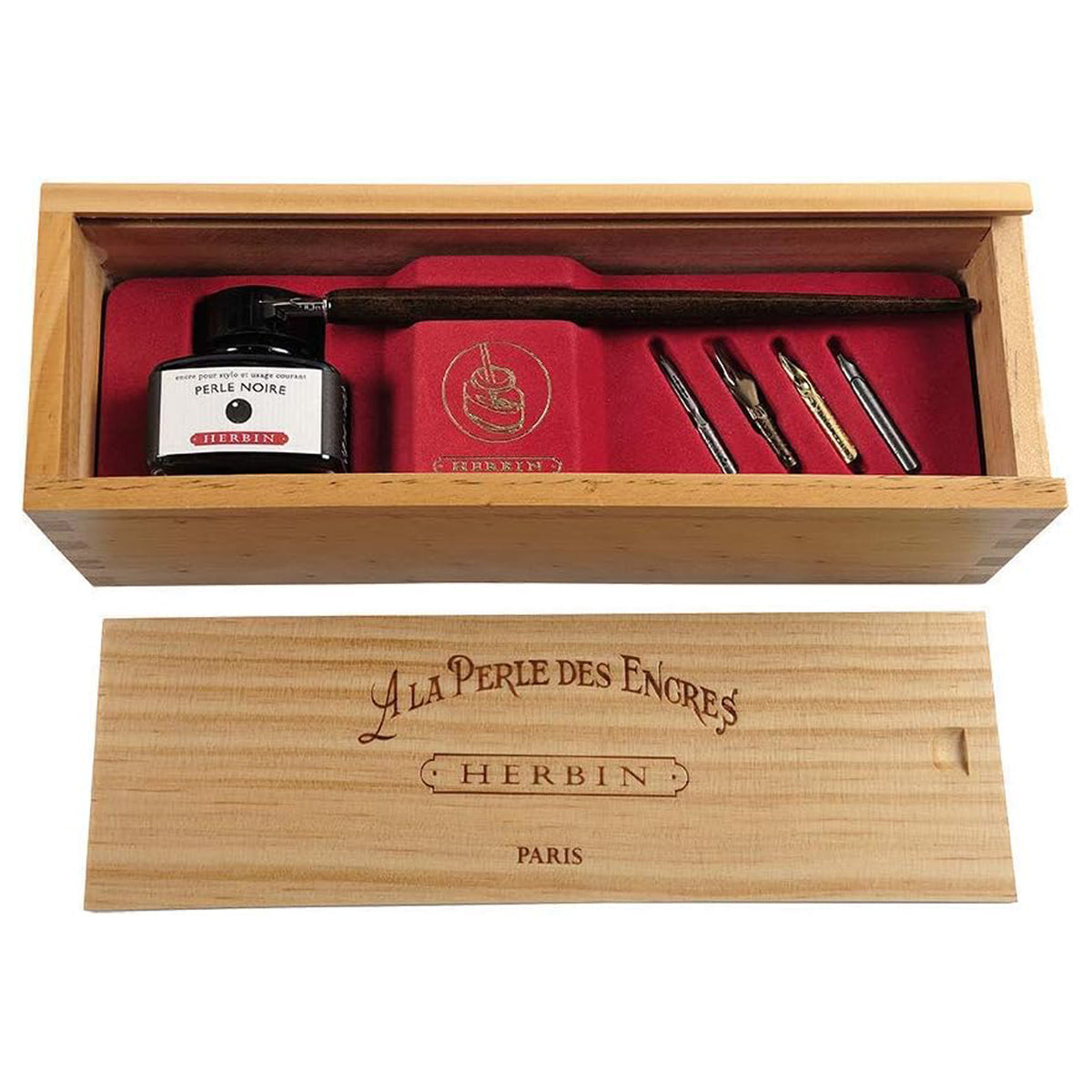Jacques Herbin La Perle des Encres Dip Pen Set (Perle Noire) 27009T