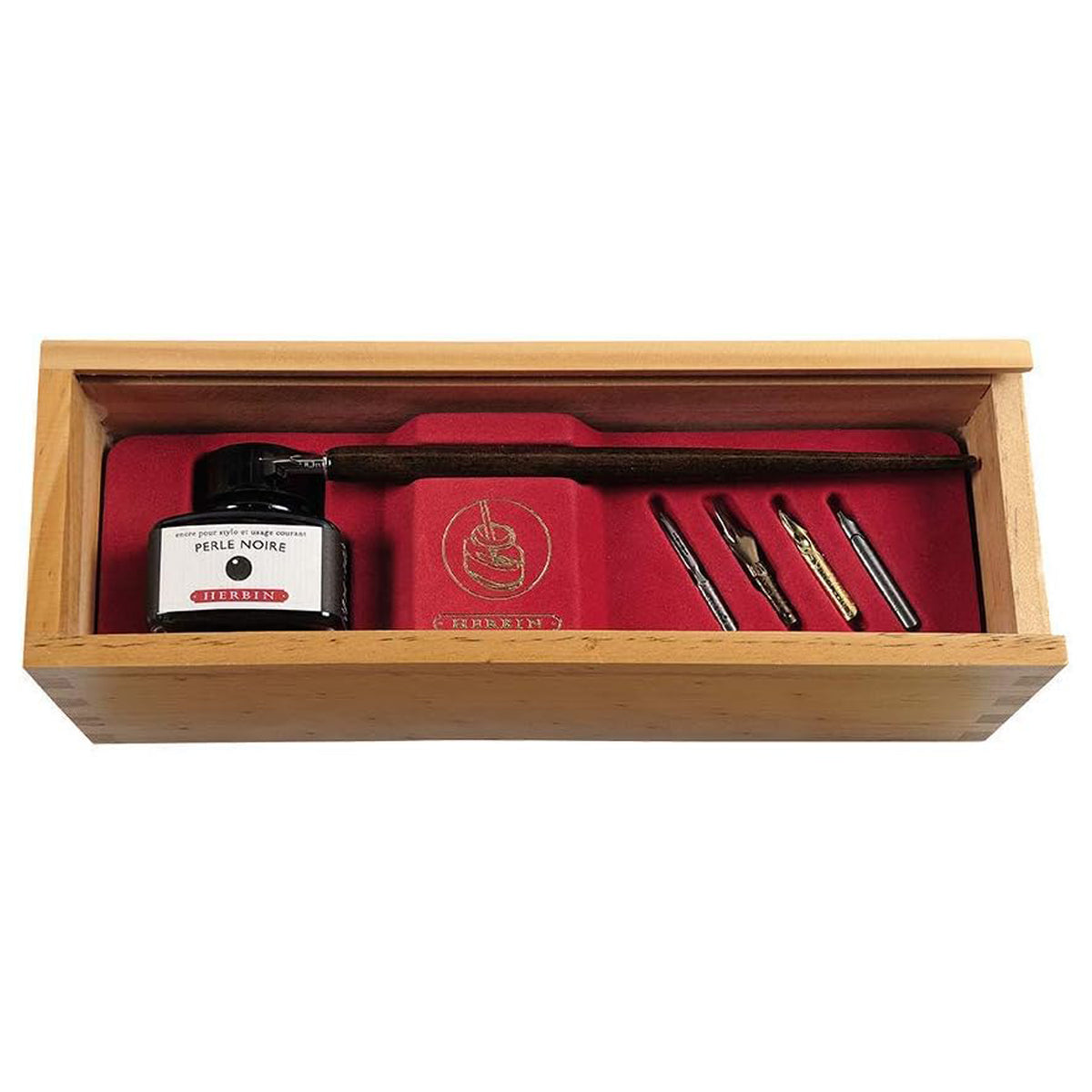 Jacques Herbin La Perle des Encres Dip Pen Set (Perle Noire) 27009T