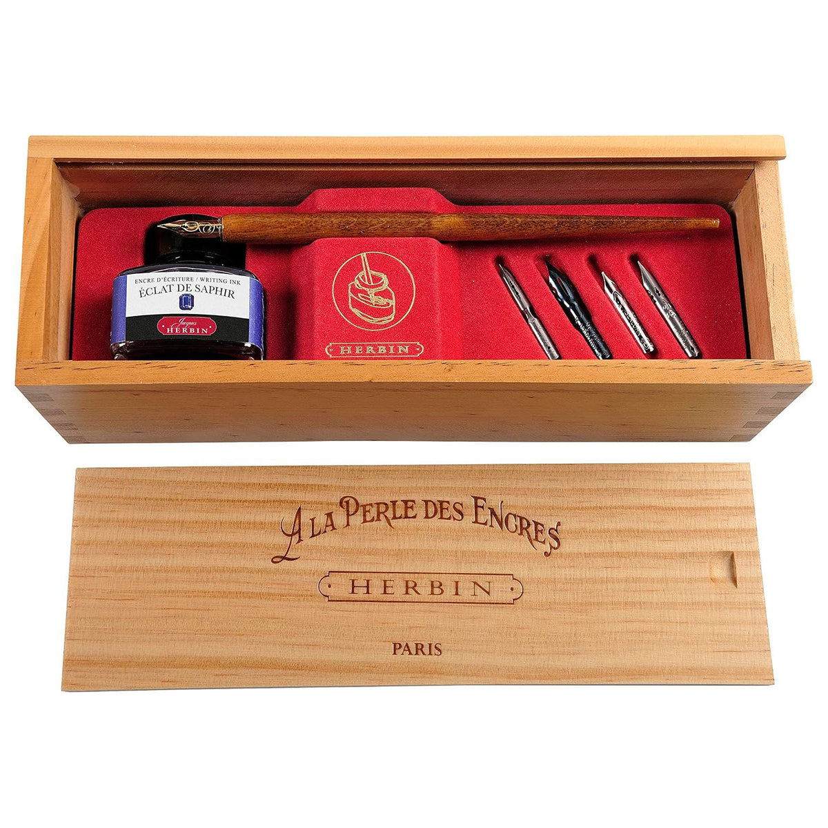 Jacques Herbin La Perle des Encres Dip Pen Set (Eclat de Saphir) 27016T