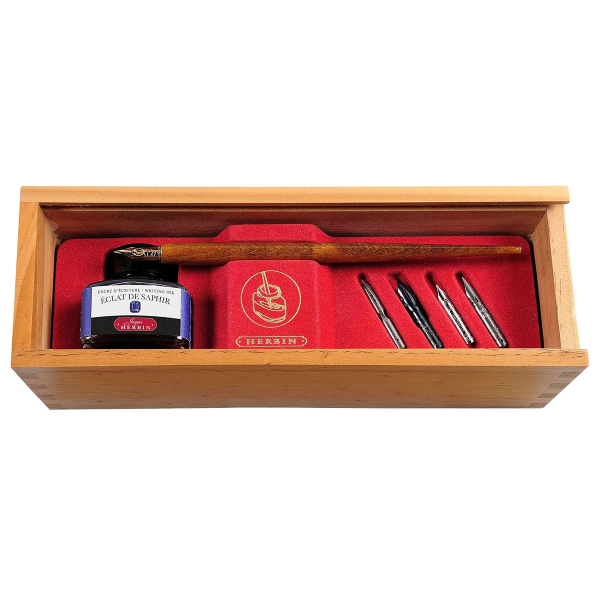 Jacques Herbin La Perle des Encres Dip Pen Set (Eclat de Saphir) 27016T