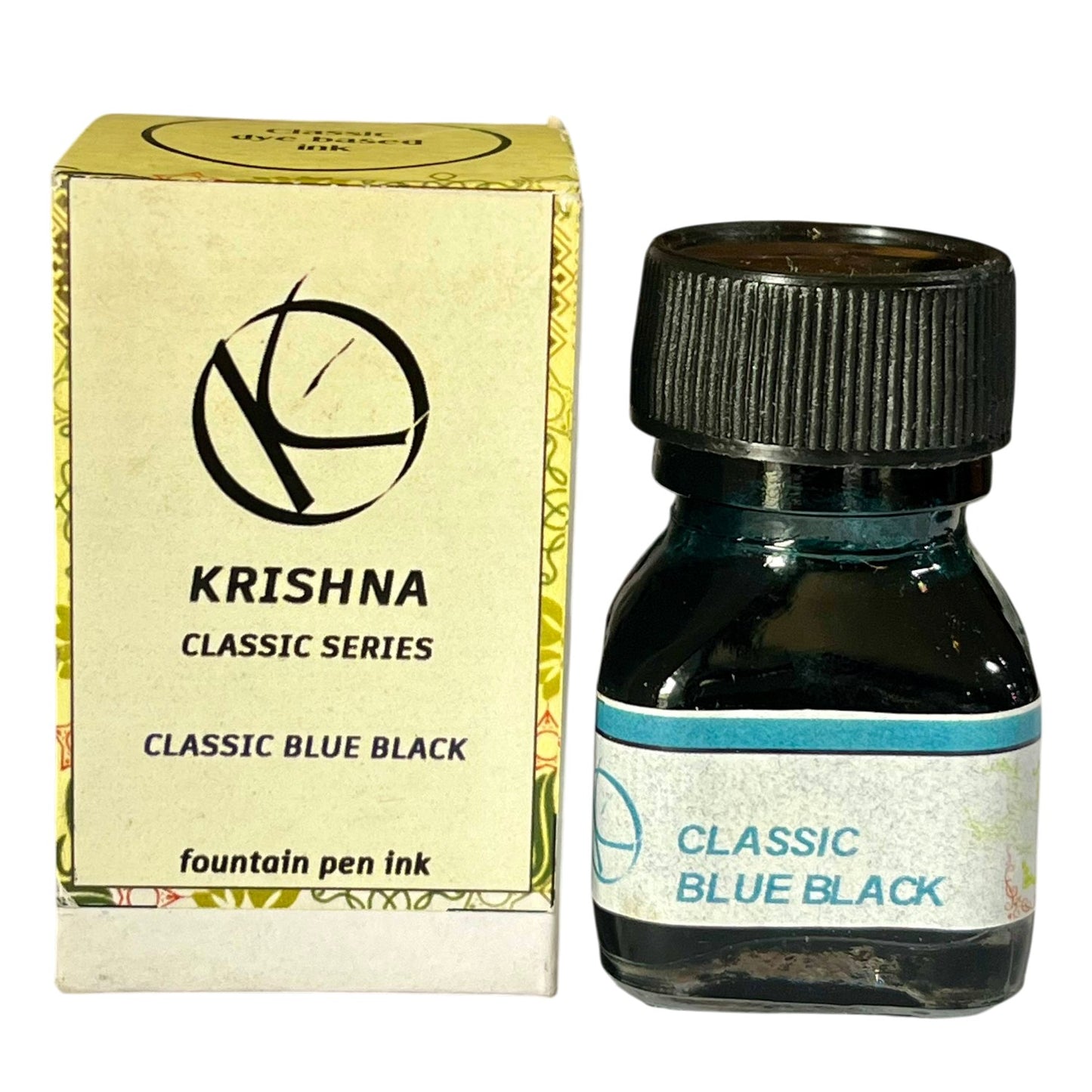 Krishna Classic Ink Bottle (Blue/Black - 20 ML) KICLBLBK20