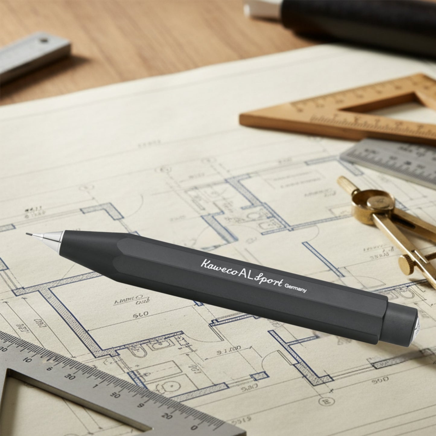 Kaweco Al Sport Black CT Mechanical Pencil (0.7 MM) 10000103 (Clip Not Included)