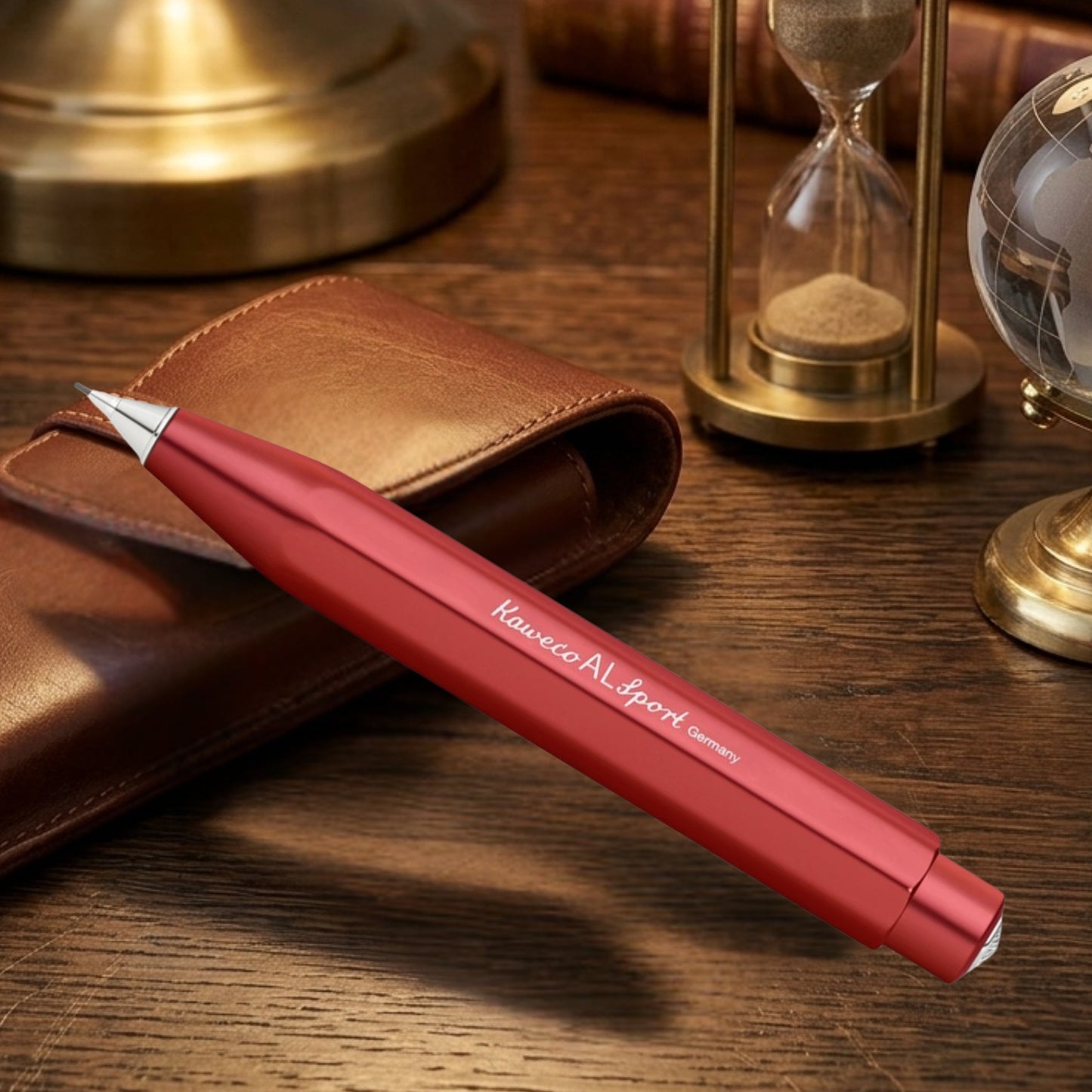Kaweco Al Sport Deep Red CT Mechanical Pencil (0.7 MM) 10001604 (Clip Not Included)