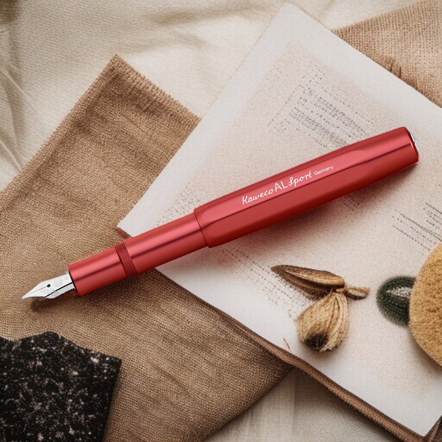Kaweco Al Sport Deep Red CT Fountain Pen (Clip Not Included)