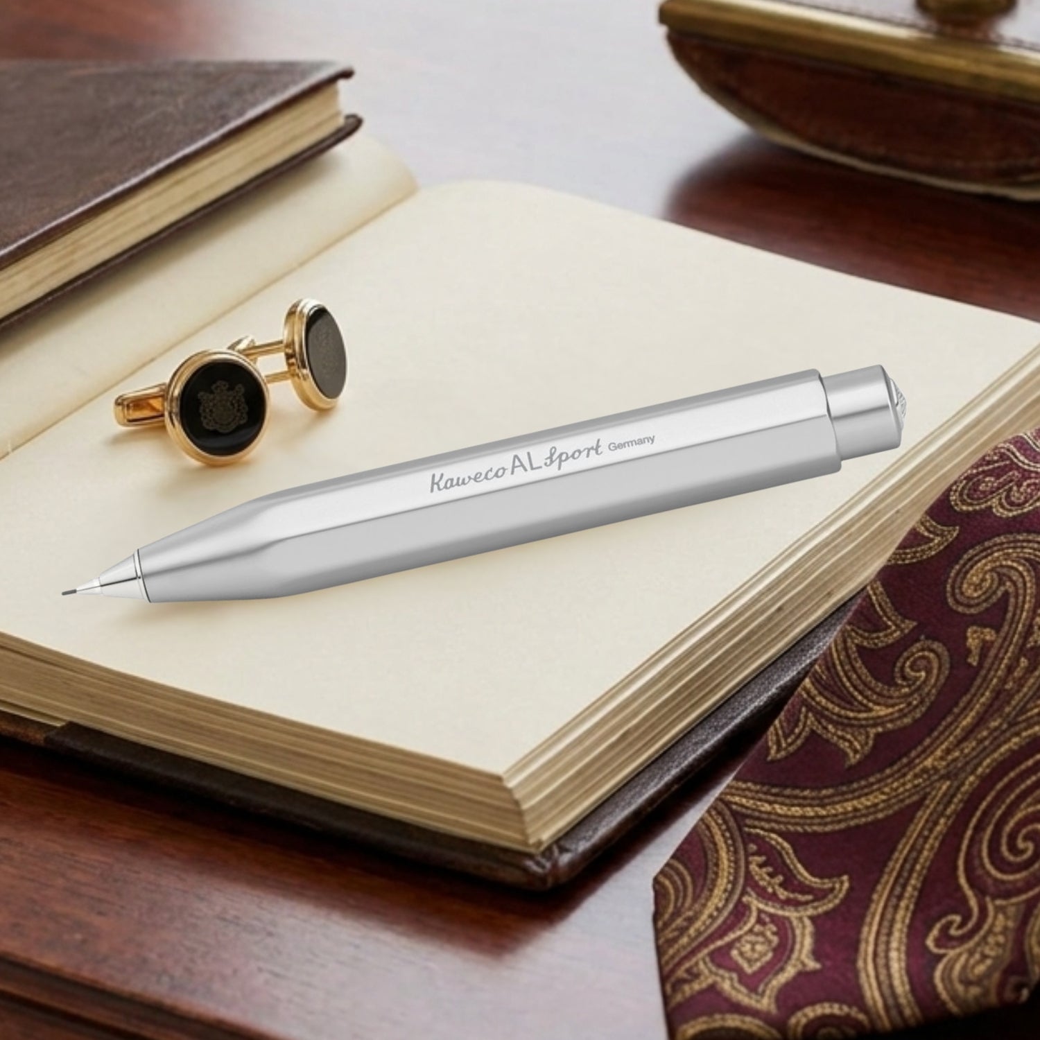 Kaweco Al Sport Silver CT Mechanical Pencil (0.7 MM) 10000101 (Clip Not Included)