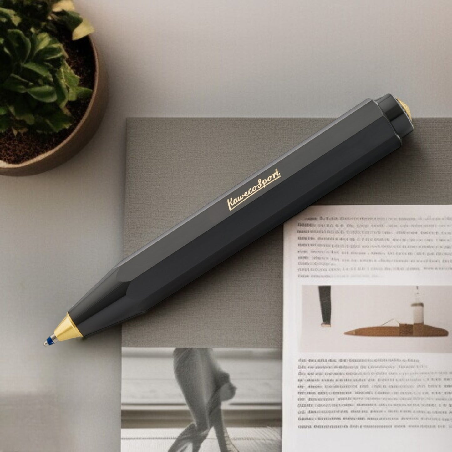 Kaweco Classic Sport Black GT Ballpoint Pen 10000017 (Clip Not Included)
