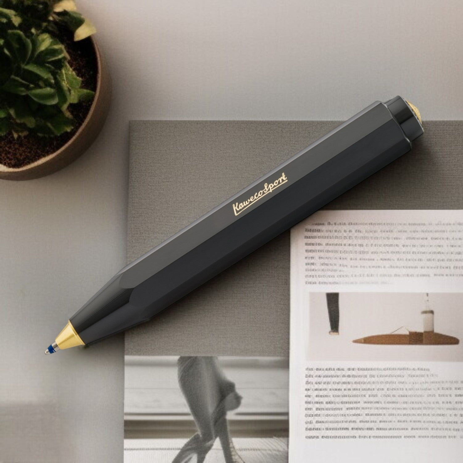 Kaweco Classic Sport Black GT Ballpoint Pen 10000017 (Clip Not Included)