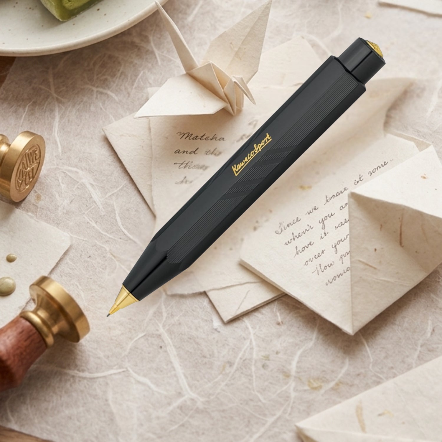 Kaweco Classic Sport Guilloche Black GT Mechanical Pencil (0.7 MM) 10000067 (Clip Not Included)