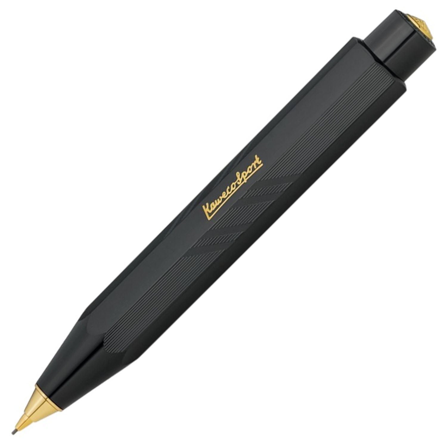 Kaweco Classic Sport Guilloche Black GT Mechanical Pencil (0.7 MM) 10000067 (Clip Not Included)