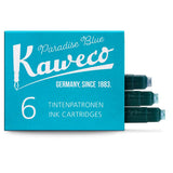 Kaweco Ink Cartridge (Paradise Blue - Pack of 6) 10000260