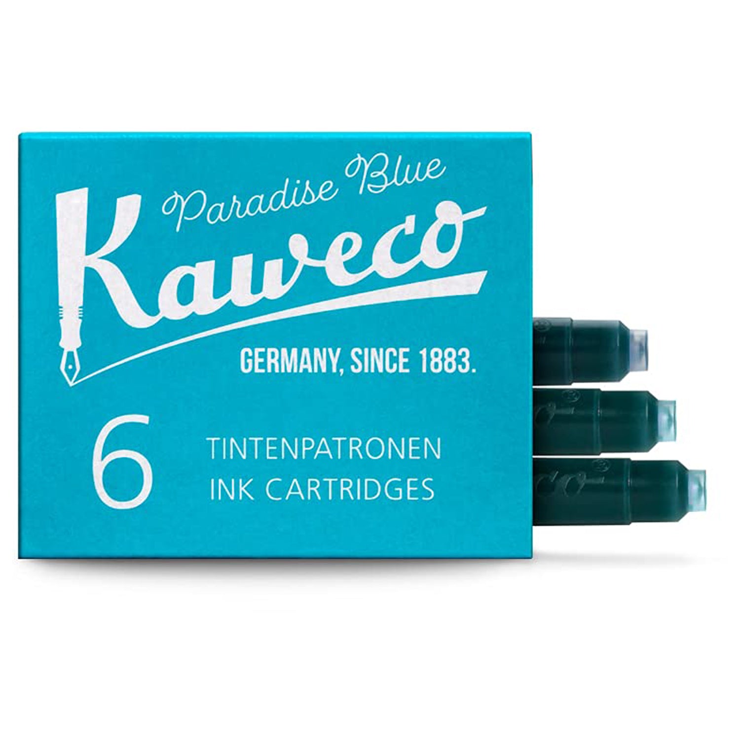 Kaweco Ink Cartridge (Paradise Blue - Pack of 6) 10000260