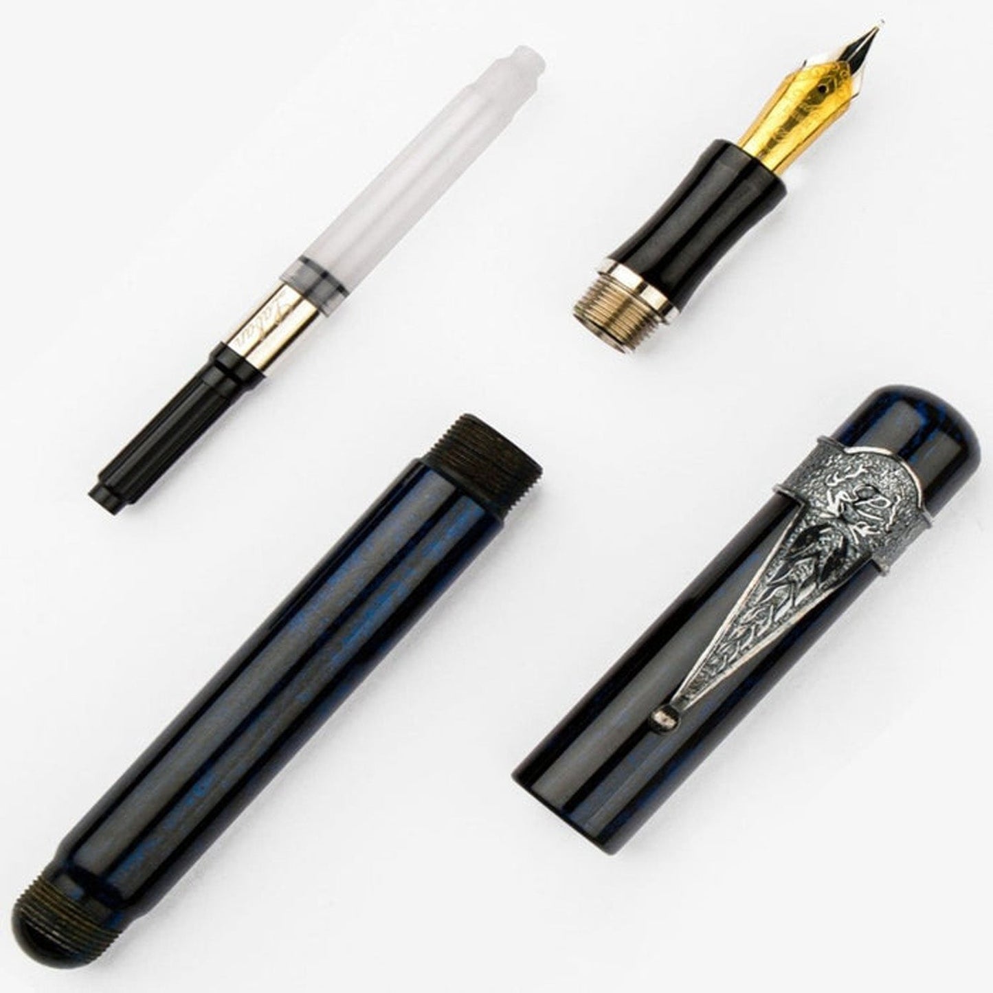 Laban Ebonite Blue CT Fountain Pen