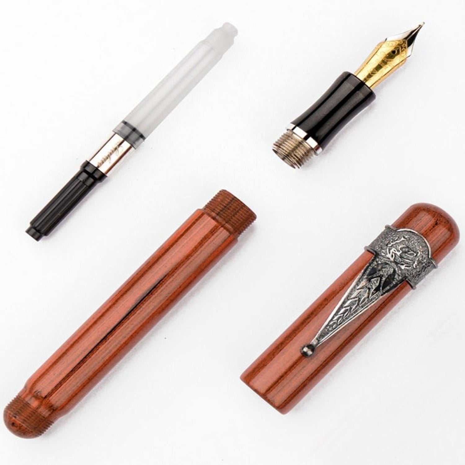 Laban Ebonite Orange CT Fountain Pen