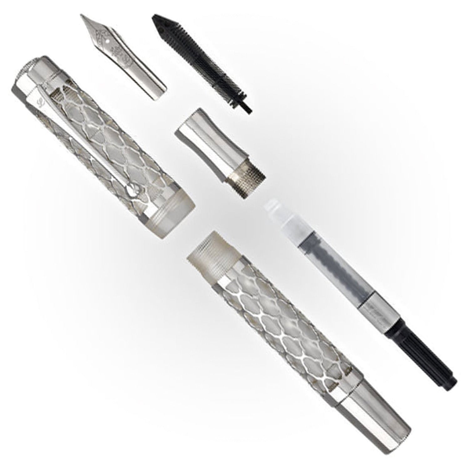 Laban Flora Silver CT Fountain Pen