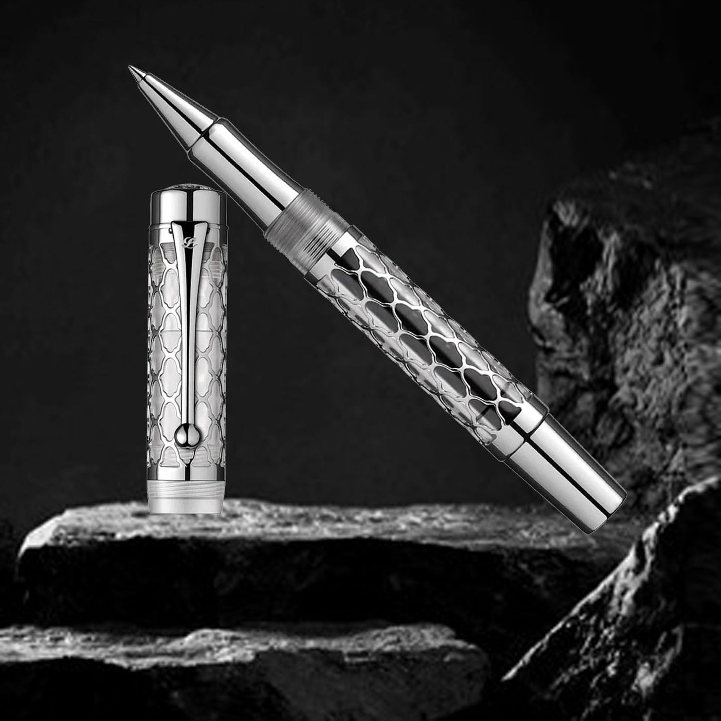Laban Flora Silver CT Roller Ball Pen RNR400