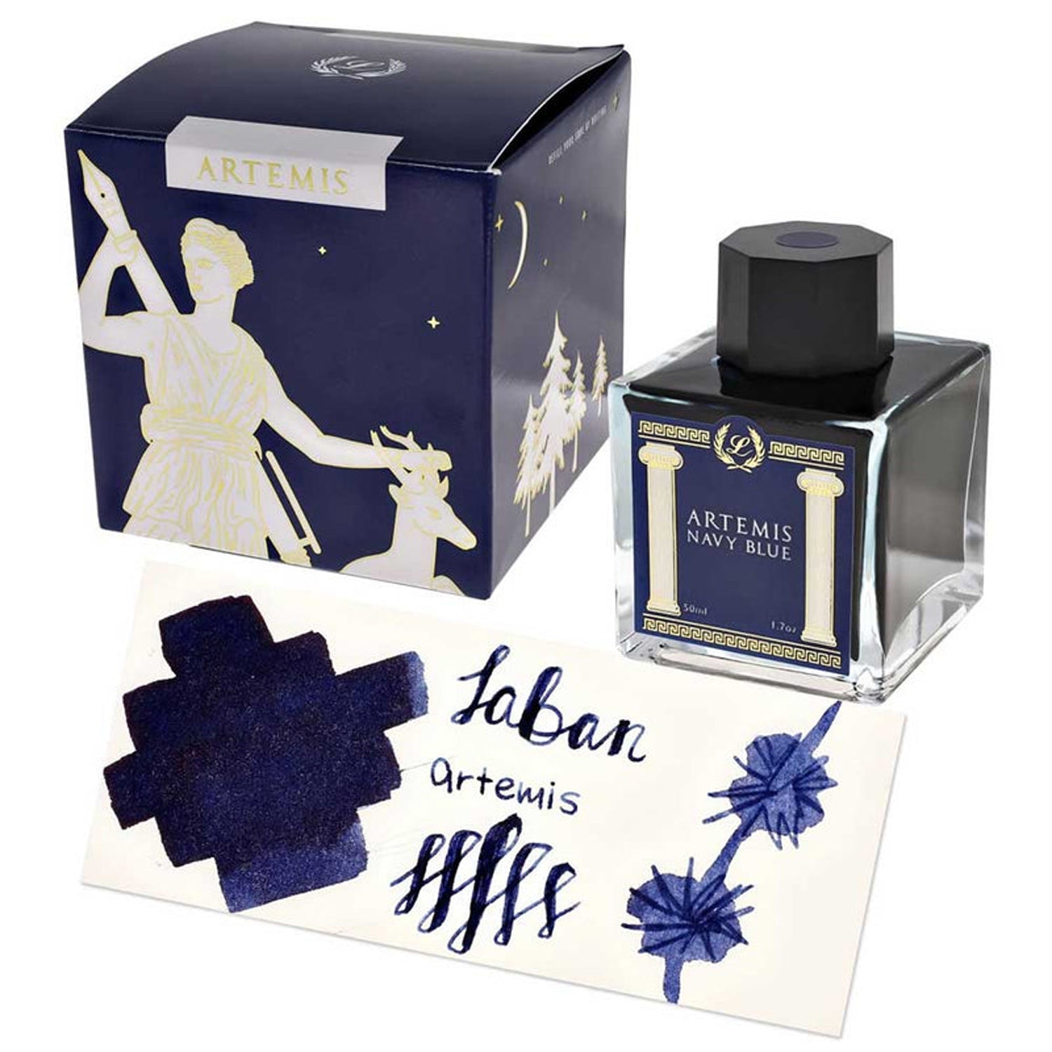 Laban Greek Mythology Ink Bottle (Artemis Navy Blue - 50 ML) IGMAB