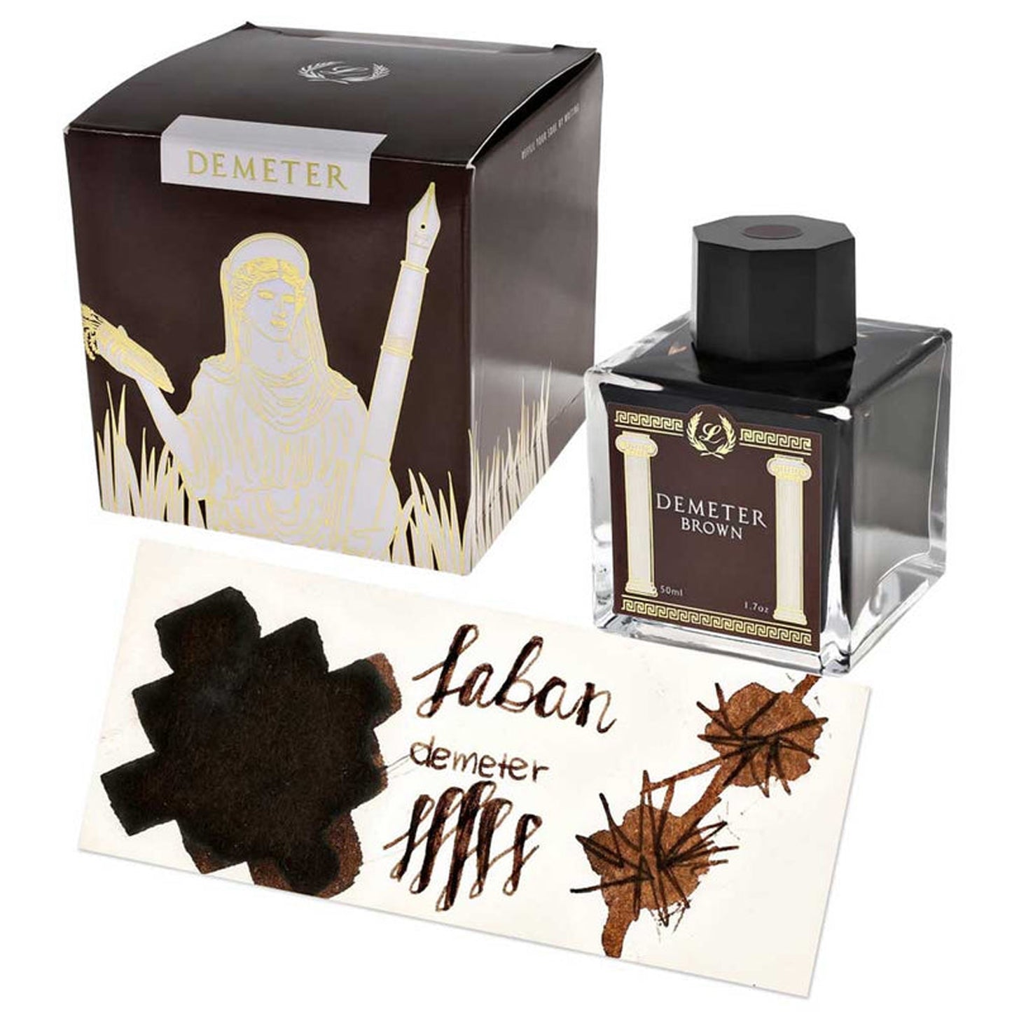 Laban Greek Mythology Ink Bottle (Demeter Brown - 50 ML) IGMDB