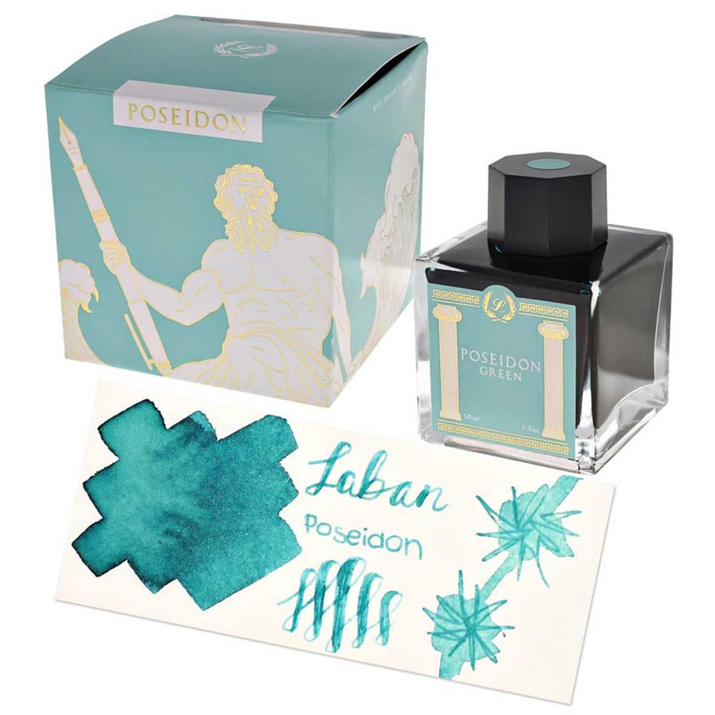 Laban Greek Mythology Ink Bottle (Poseidon Green - 50 ML) IGMPG